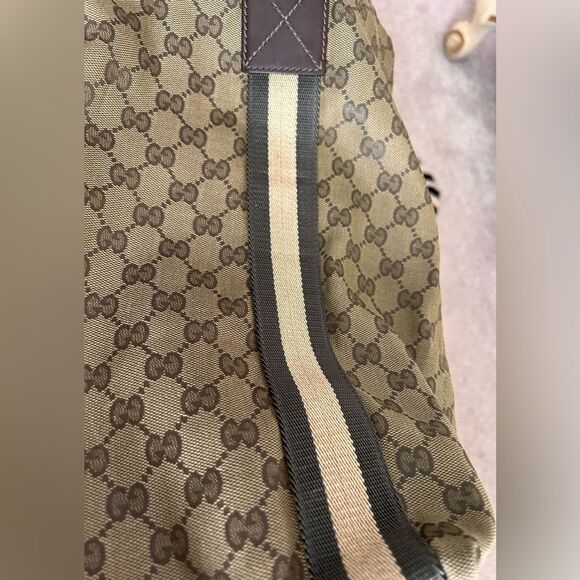 Gucci GG Canvas Web Tote EUC - Picture 11 of 13